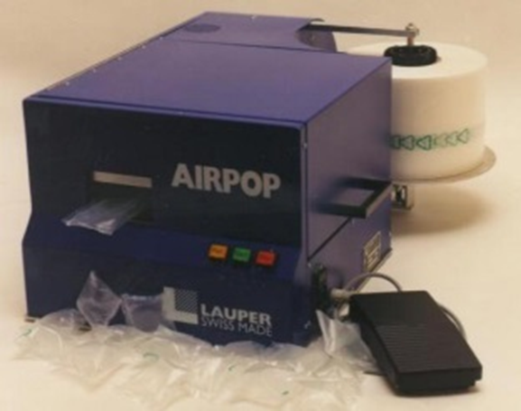 ローパー社（スイス）よりエアー緩衝材製造機「エアーポップ」の日本独占販売権を取得し販売開始-1